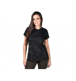 Camiseta Feminina Soldier Camuflada Multicam Black Bélica